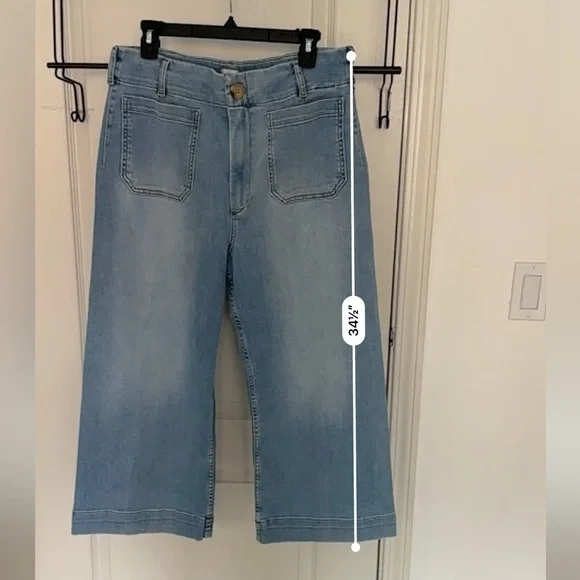 Maeve The Curvy Colette Crop Wide-Leg Jeans size 32p - Picture 7 of 11